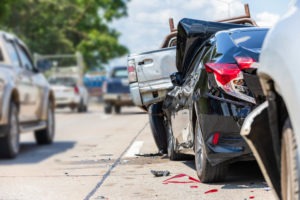 multiple-car rear-end collision